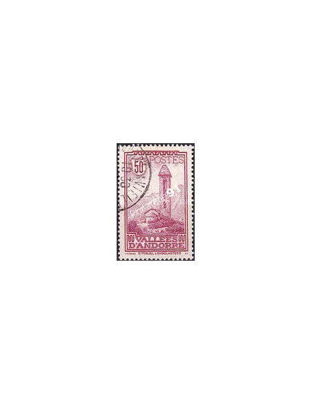 Timbre n° 35 Oblitéré, collection Timbre Andorre Français