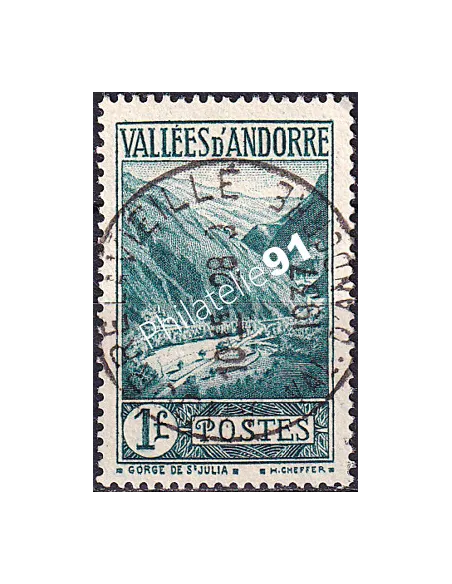 Timbre n° 39 Oblitéré, collection Timbre Andorre Français