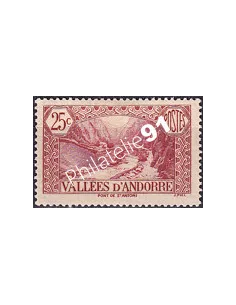 Timbre n° 61 charnière, collection Timbre Andorre Français