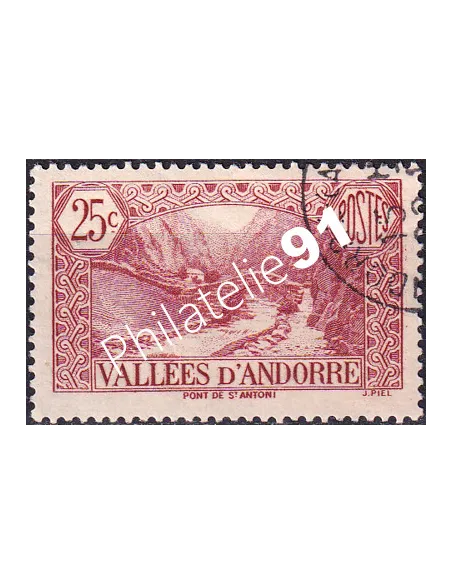 Timbre n° 61 Oblitéré, collection Timbre Andorre Français
