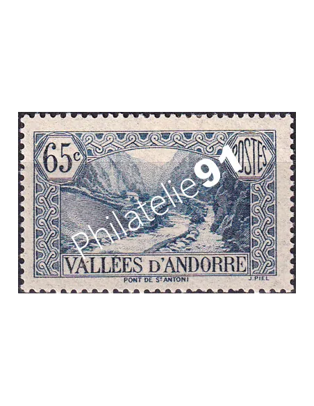 Timbre n° 68 charnière, collection Timbre Andorre Français