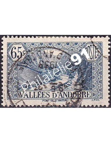 Timbre n° 68 Oblitéré, collection Timbre Andorre Français