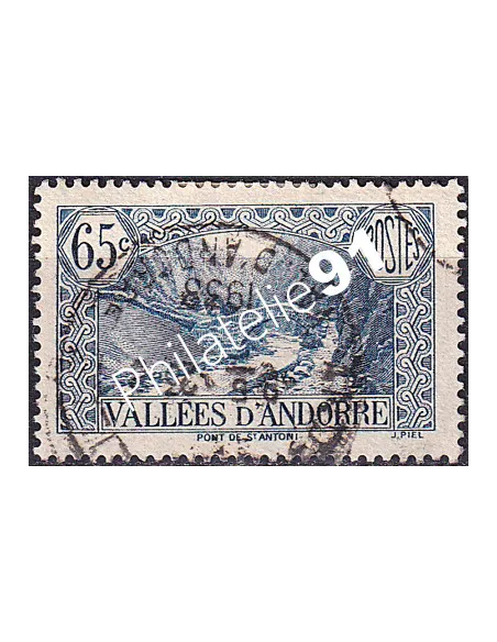 Timbre n° 68 Oblitéré, collection Timbre Andorre Français