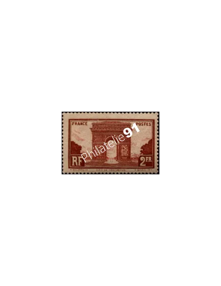 Timbre n° 258, Arc de Triomphe, collection timbres de France