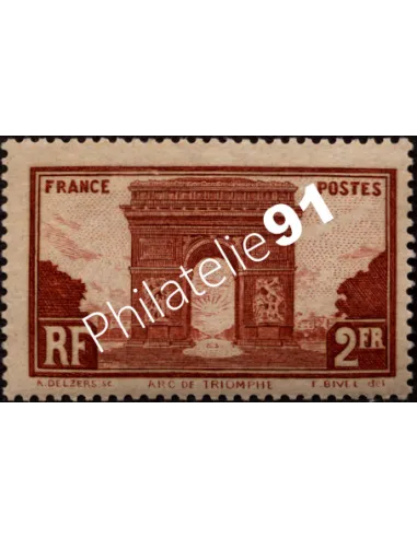Timbre n° 258, Arc de Triomphe, collection timbres de France