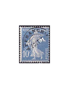 Timbre Préoblitéré n° 52a sans gomme (oblitéré), Timbres France