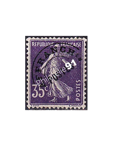 Timbre Préoblitéré n° 62 sans gomme (oblitéré), Timbres France