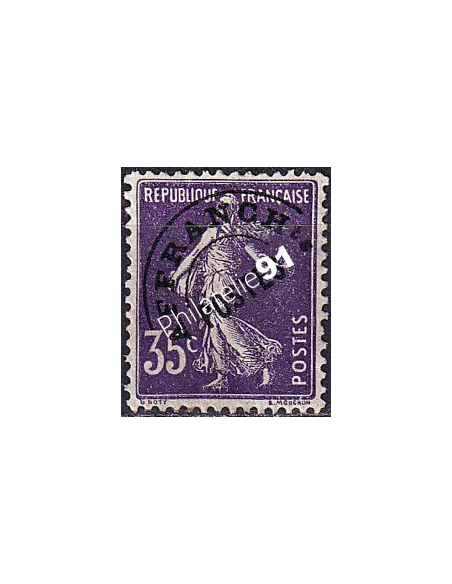 Timbre Préoblitéré n° 62 sans gomme (oblitéré), Timbres France