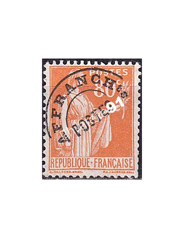 Timbre Préoblitéré n° 75 sans gomme (oblitéré), Timbres France