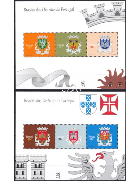 Portugal, Blocs-Feuillets n° 124 et 125, collection timbres Europe