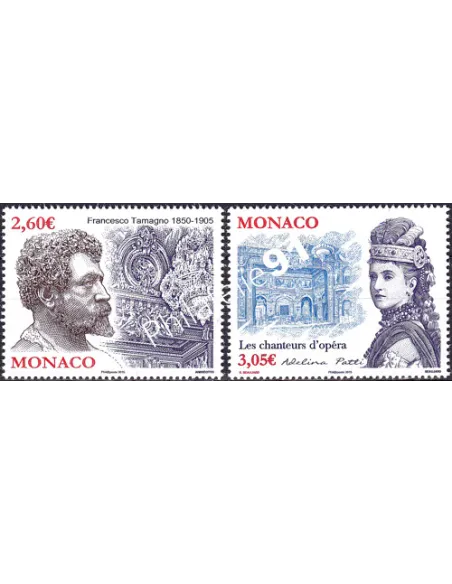 MONACO, n° 3001 à 3002, Collection timbres Monaco