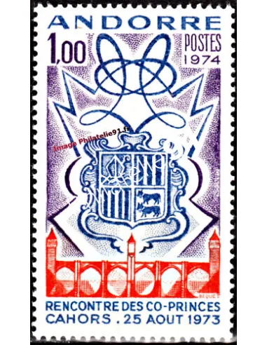 Timbre d'Andorre Français n°  239 - Thématique : Armoiries