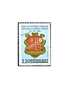 Timbre d'Andorre Français n° 355 - Thématique: Armoirie