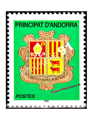 Timbre  d'Andorre Français n° 588 - Thématique: Armoiries