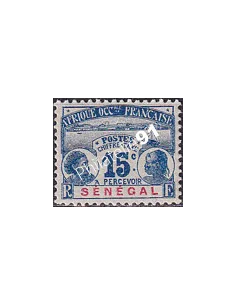 SÉNÉGAL, Taxe n° 6 charnière, collection timbres Colonies Françaises