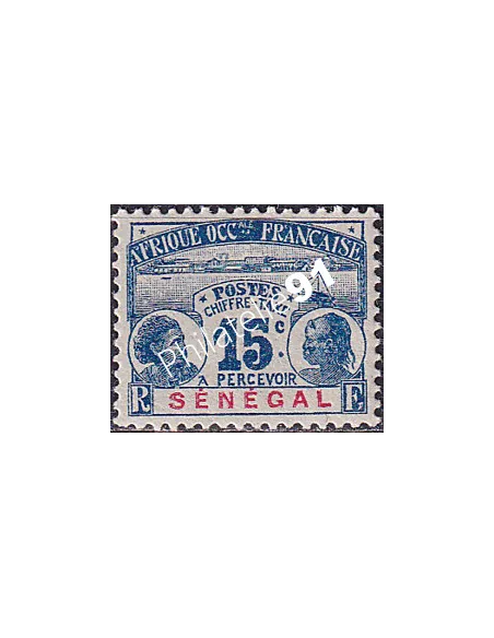 SÉNÉGAL, Taxe n° 6 charnière, collection timbres Colonies Françaises