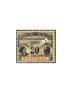 SÉNÉGAL, Taxe n° 7 charnière, collection timbres Colonies Françaises