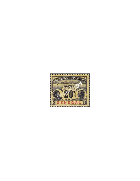 SÉNÉGAL, Taxe n° 7 charnière, collection timbres Colonies Françaises
