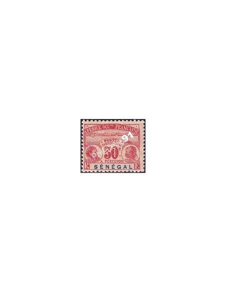 SÉNÉGAL, Taxe n° 8 charnière, collection timbres Colonies Françaises