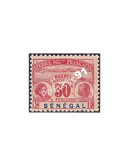 SÉNÉGAL, Taxe n° 8 charnière, collection timbres Colonies Françaises