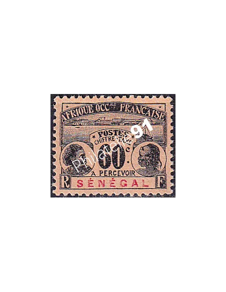 SÉNÉGAL, Taxe n° 10 charnière, collection timbres Colonies Françaises