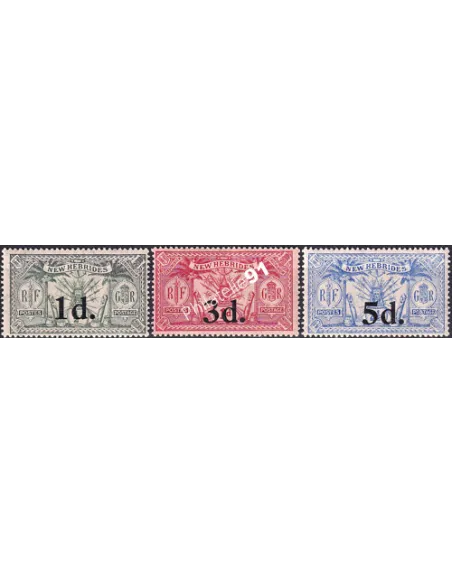 Nouvelles Hébrides, n° 77 à 79, timbres Colonies françaises