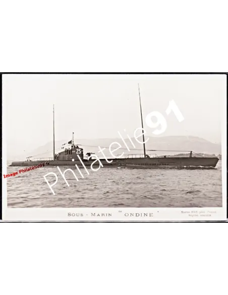 Carte postale - Sous-marin -ONDINE- (2) - Flotte française 39/