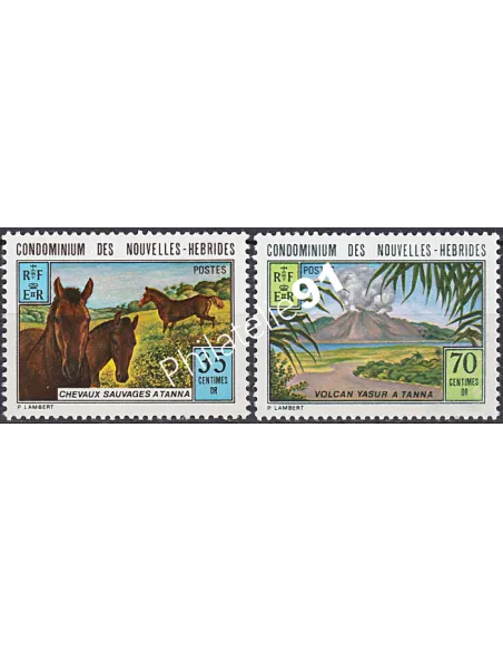 Nouvelles-Hébrides n° 370 à 371, Timbres colonies Francaises
