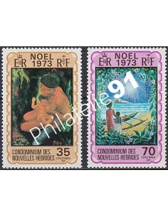 Nouvelles-Hébrides n° 374 à 375, Timbres colonies Francaises