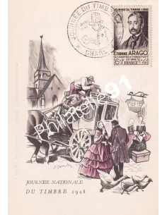 France, n° 794 sur Carte Maximum, Collection lettre France