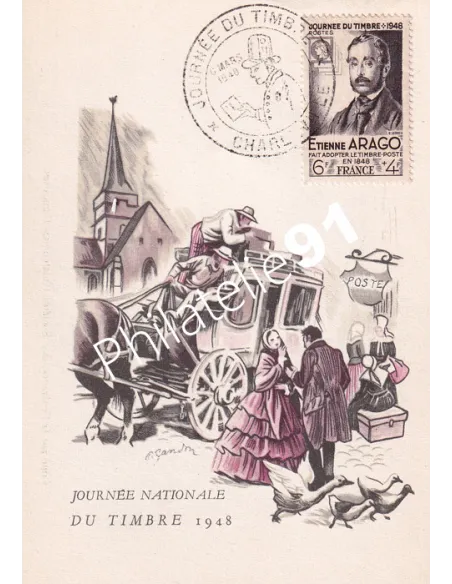 France, n° 794 sur Carte Maximum, Collection lettre France