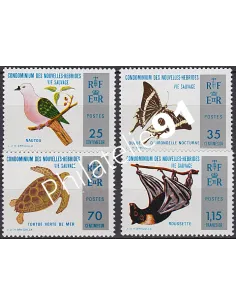 Nouvelles-Hébrides n° 378 à 381, Timbres colonies Francaises