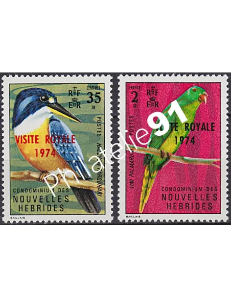 Nouvelles-Hébrides n° 386 à 387, Timbres colonies Francaises