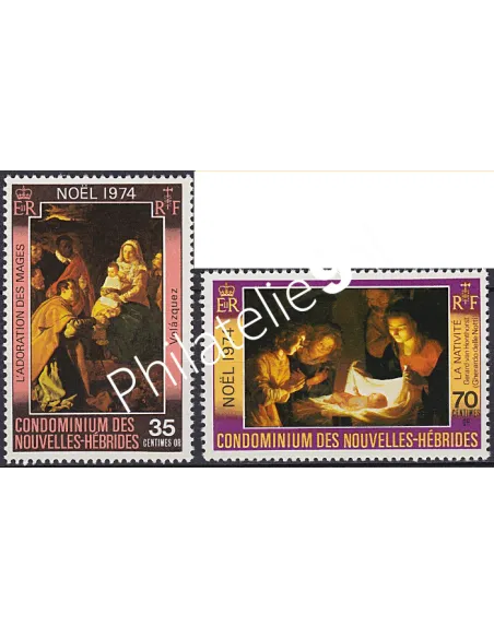 Nouvelles-Hébrides n° 404 à 405, Timbres colonies Francaises