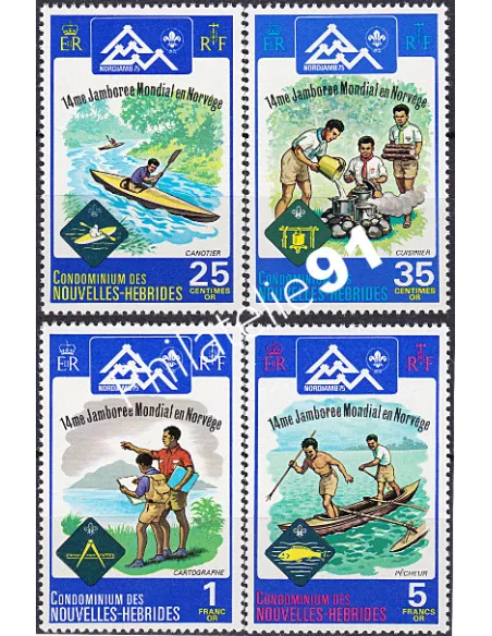Nouvelles-Hébrides n° 410 à 413, Timbres colonies Francaises