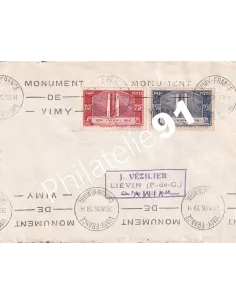 n° 316 à 317 oblitérés sur lettre précurseur 1er jour, entier France