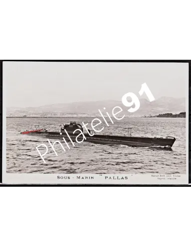 Carte postale - Sous-marin -PALLAS- - Flotte française 39/45