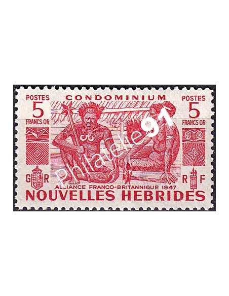 Nouvelles Hébrides, n° 154 charnière, timbres Colonies françaises