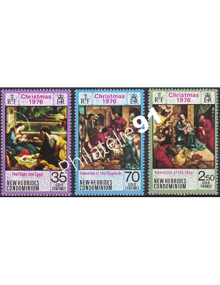 Nouvelles-Hébrides n° 441 à 443 - Timbres colonies Francaises