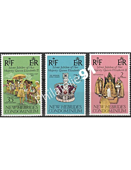 Nouvelles-Hébrides n° 447 à 449 - Timbres colonies Francaises