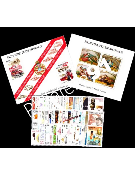 Timbres de Monaco - Année complète 2002 neuve