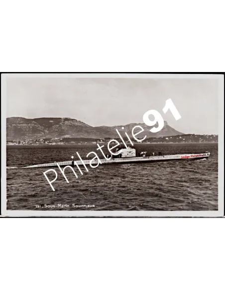 Carte postale - Sous-marin -SOUFFLEUR- (2) - Flotte française 39
