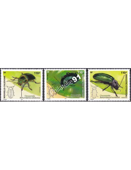 NOUVELLE CALEDONIE, n° 960 à 962, insectes, collection timbres Dom-Tom