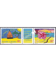 NOUVELLE CALEDONIE, n°1238 à 1239, dessins, Collection timbres Dom-Tom