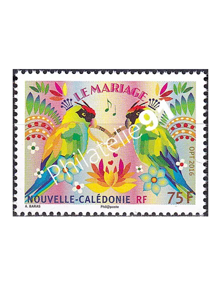 NOUVELLE CALEDONIE, n° 1271, perruches, collection timbres Dom-Tom