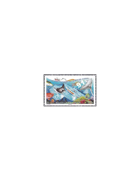 NOUVELLE CALEDONIE, n° 1273, faune marine, collection timbres Dom-Tom