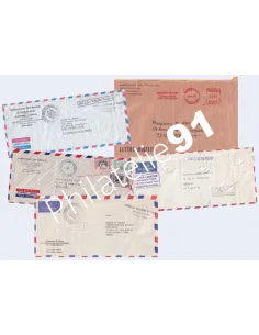 Tous Pays, Lot de lettres d'ambassades oblitérées, Lettres Monde