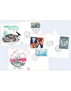 TAAF, n°30 + n° PA 21 et PA38 sur enveloppes 1er jour, Lettres Dom-Tom