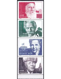 Suède, n° 1673 à 1676, bande, collection timbre Europe