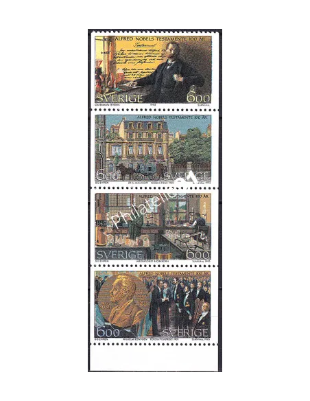 Suède, n° 1899 à 1902, bande, collection timbre Europe